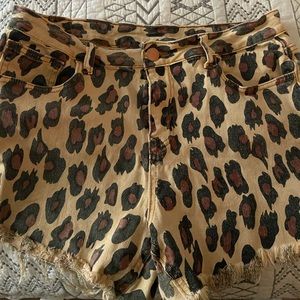 Leopard/Cheetah Print Shorts